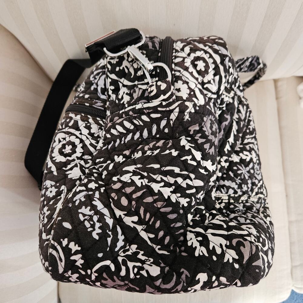 Vera Bradley Medium Traveler Duffle Bag in Paisley Noir - Picture 3 of 13